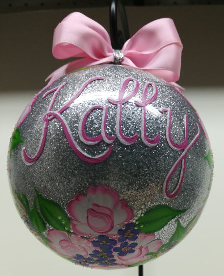 Hand Painted Ornaments Mother's Rose