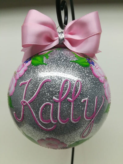 Hand Painted Ornaments Mother's Rose