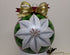 Hand Painted Ornaments Winter's Poinsettia on Ruby Red