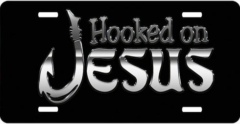 Hooked On Jesus License Plate