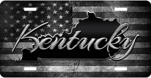 Kentucky Distressed Flag License Plate