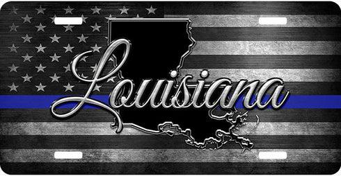Louisiana Thin Line License Plate