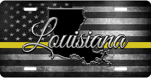 Louisiana Thin Line License Plate