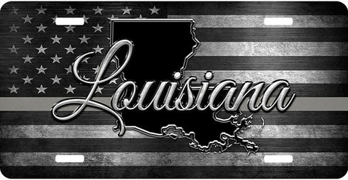 Louisiana Thin Line License Plate