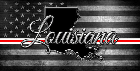 Louisiana Thin Line License Plate