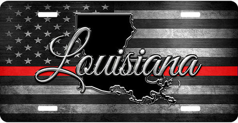 Louisiana Thin Line License Plate