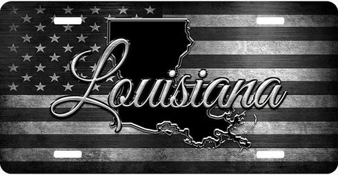 Louisiana Thin Line License Plate