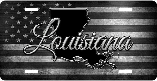 Louisiana Thin Line License Plate