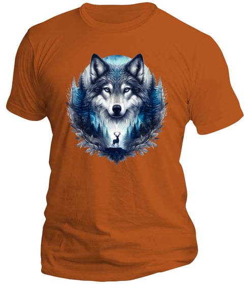 Blue Majestic Wolf T-Shirt