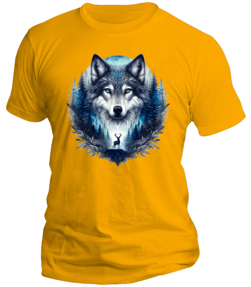 Blue Majestic Wolf T-Shirt