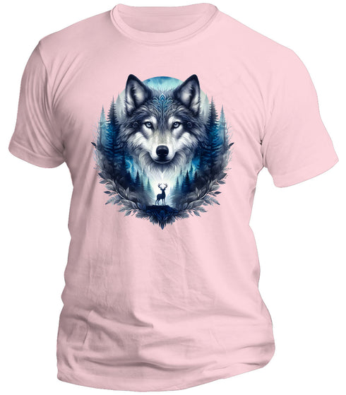 Blue Majestic Wolf T-Shirt