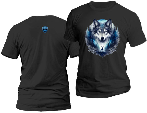 Blue Majestic Wolf T-Shirt