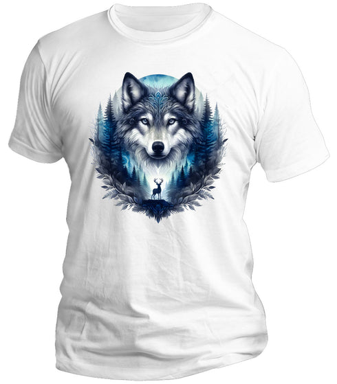Blue Majestic Wolf T-Shirt