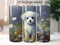 Maltese Puppy 20 oz Skinny Tumbler Sublimation Design