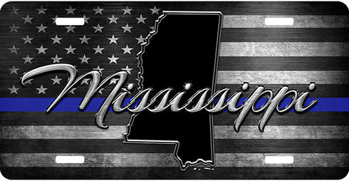 Mississippi Thin Line License Plate