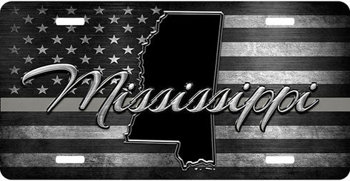 Mississippi Thin Line License Plate