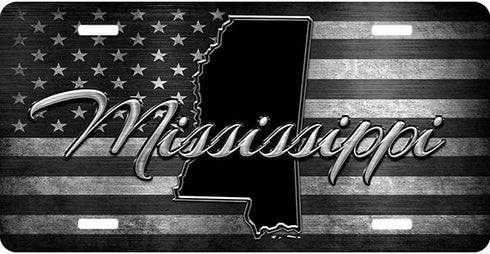 Mississippi Thin Line License Plate