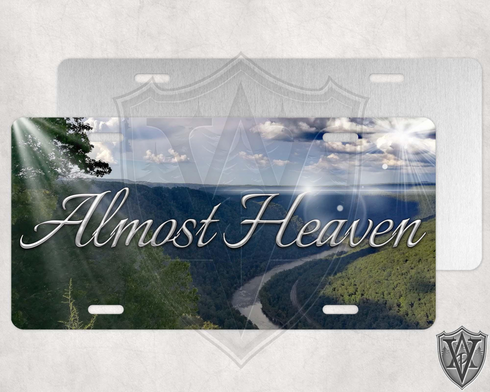 West Virginia New River Almost Heaven License Plate