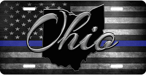 Ohio Thin Line License Plate
