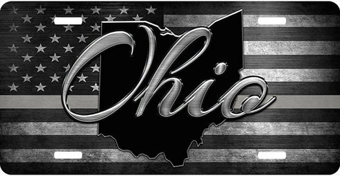 Ohio Thin Line License Plate