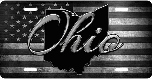 Ohio Thin Line License Plate
