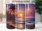 Oil Painted Beach 20 oz Skinny Tumbler Sublimation Design