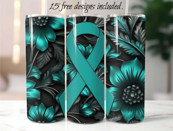 PTSD Awareness 20 oz Skinny Tumbler Sublimation Design