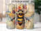 Honey Bee Pastel Watercolor 20 oz Skinny Tumbler Sublimation Design