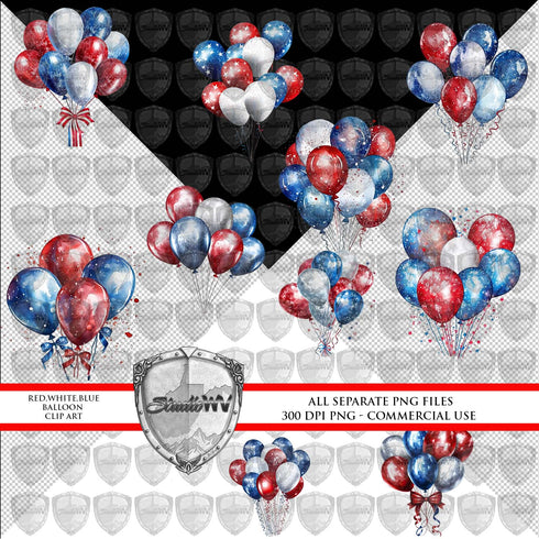 Patriotic Balloons Clip Art Download