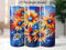 Patriotic Daisies 20 oz Skinny Tumbler Sublimation Design
