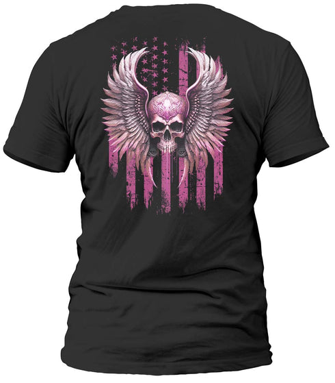 Freedom Flight Pink Skull T-Shirt