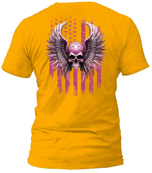 Freedom Flight Pink Skull T-Shirt