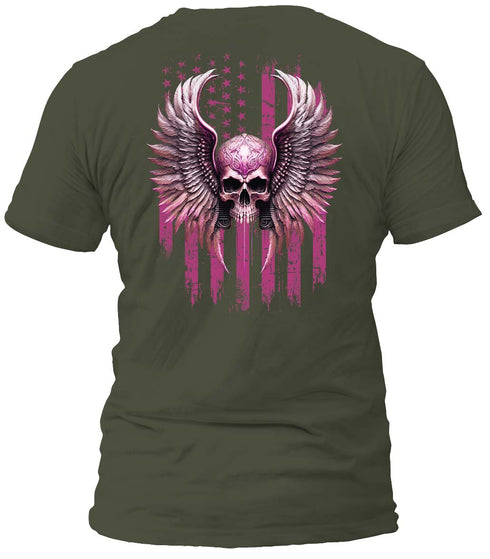 Freedom Flight Pink Skull T-Shirt