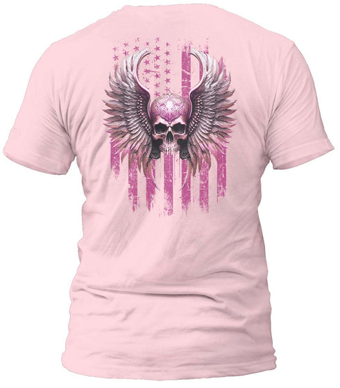 Freedom Flight Pink Skull T-Shirt