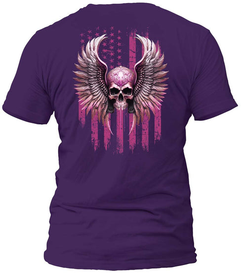 Freedom Flight Pink Skull T-Shirt