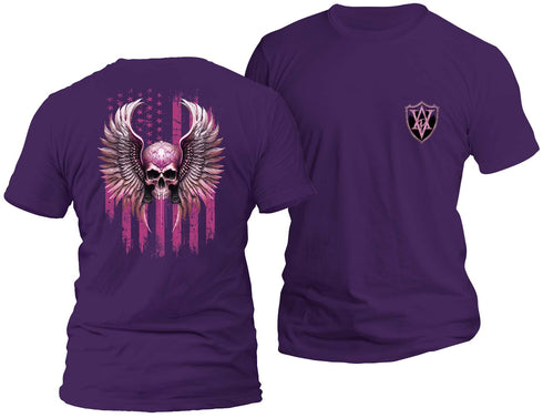 Freedom Flight Pink Skull T-Shirt