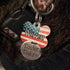 Bone Shape Dog Tag Distressed Flag