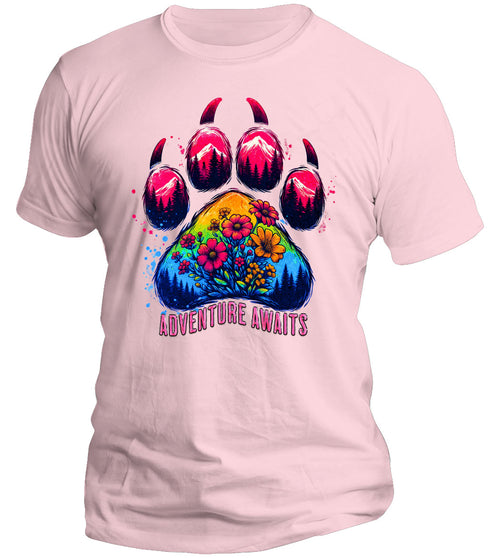 Adventure Awaits Wolf Paw T-Shirt