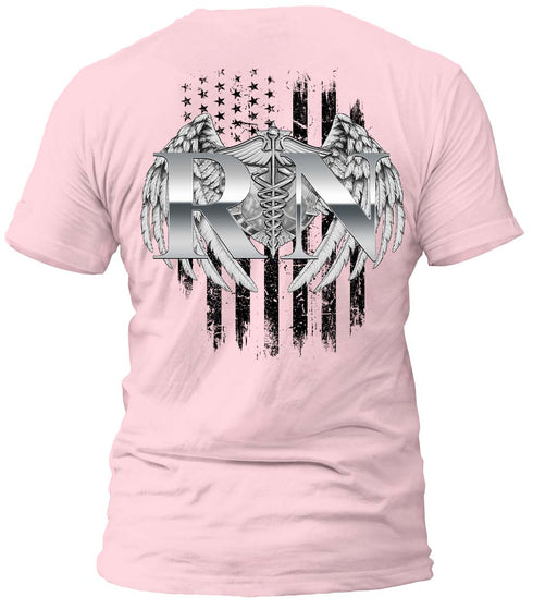 RN Chrome Distressed Flag T-Shirt