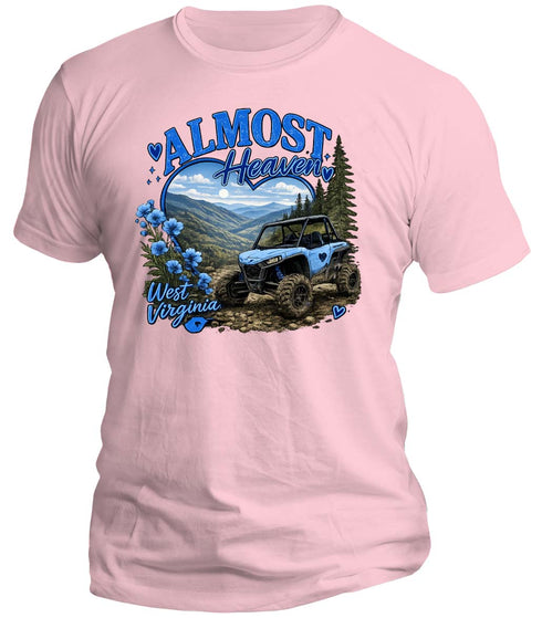 West Virginia Almost Heaven Blue ATV T-Shirt