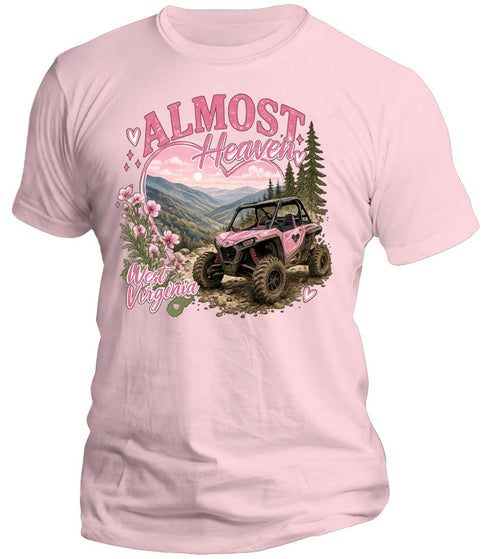 West Virginia Almost Heaven Pink ATV T-Shirt