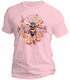Honey Bee and Pink Flowers T-Shirt