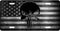 Punisher Black and Gray Flag License Plate