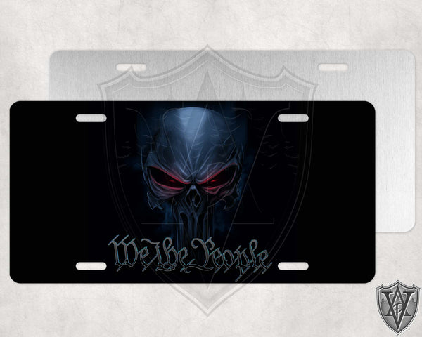 Punisher Blue We The People License Plate