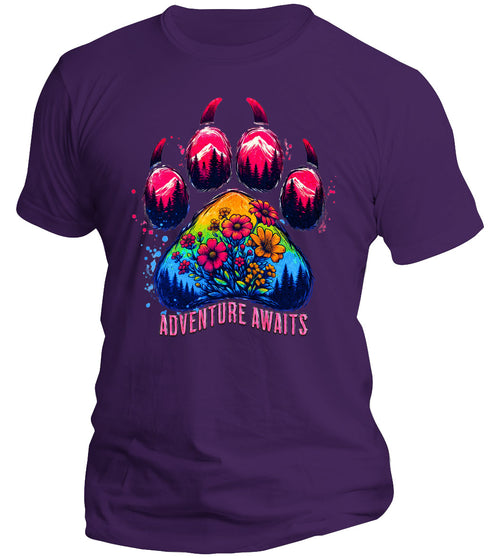 Adventure Awaits Wolf Paw T-Shirt