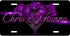 Purple Bleeding Rose Your Text License Plate