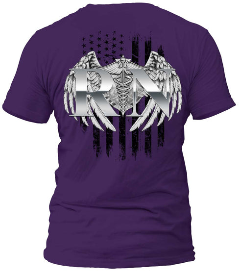 RN Chrome Distressed Flag T-Shirt