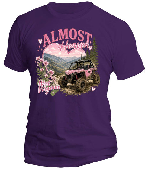 West Virginia Almost Heaven Pink ATV T-Shirt