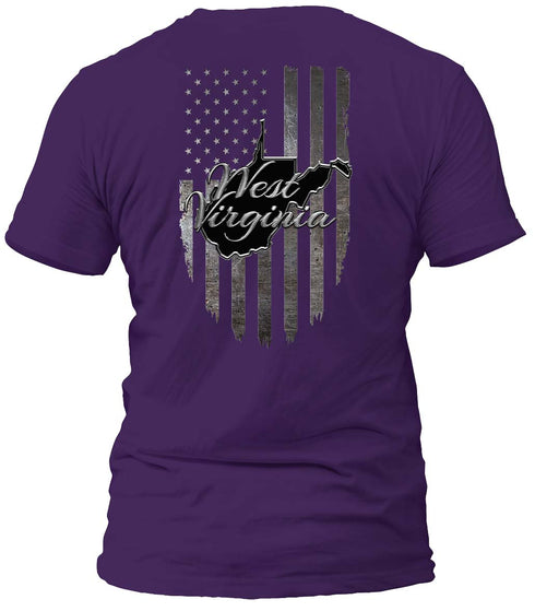 West Virginia Metal Flag T-Shirt