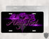 Purple Bleeding Rose Your Text License Plate